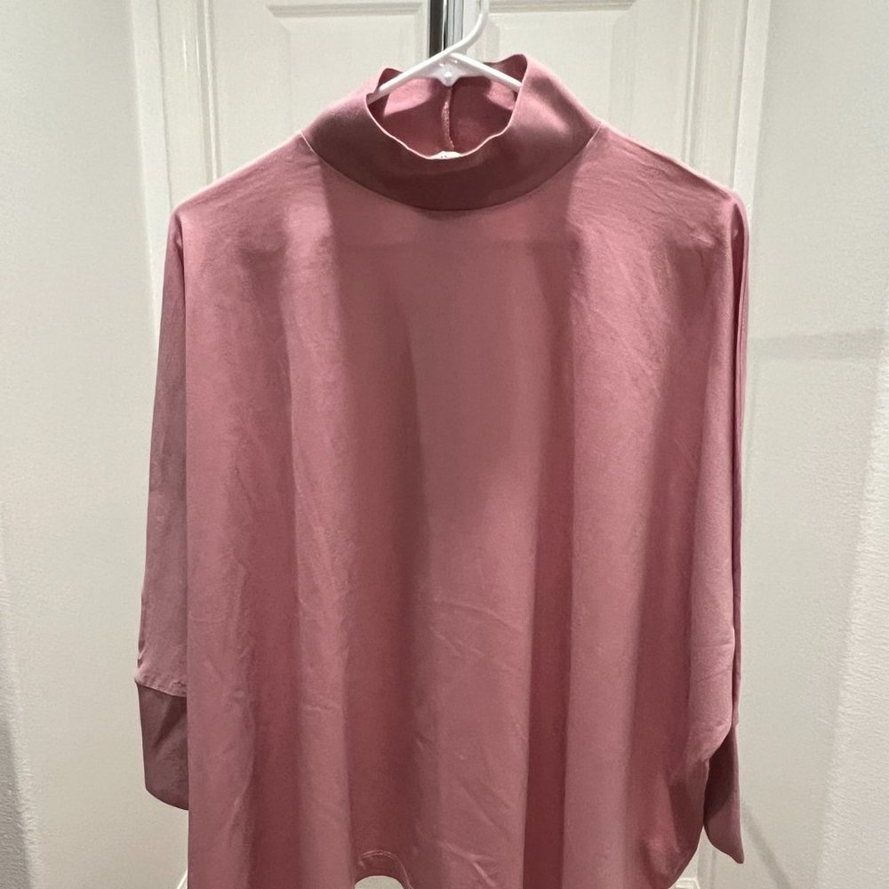 Pink Casual shawl like (wing top) with  soft allistic.